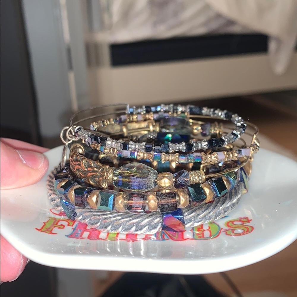 Alex and Ani bracelet stack